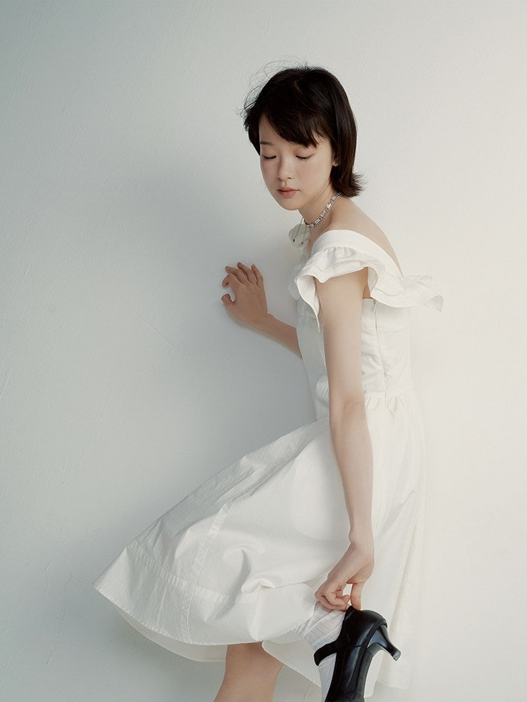 FUSSED_Mist_White_Double_Layer_Ruffle_Patchwork_Women&