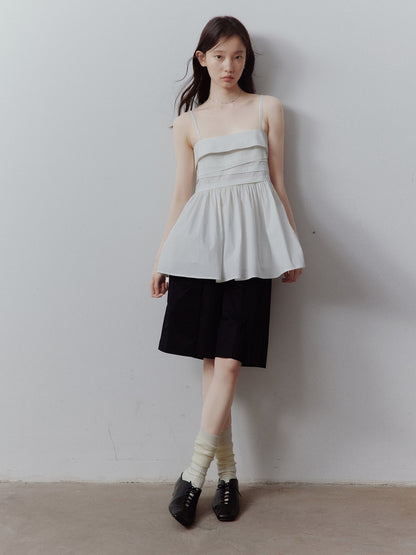 FUSSED_Mist_White_Layered_Patchwork_Irregular_Pleated_Zipper_Women&