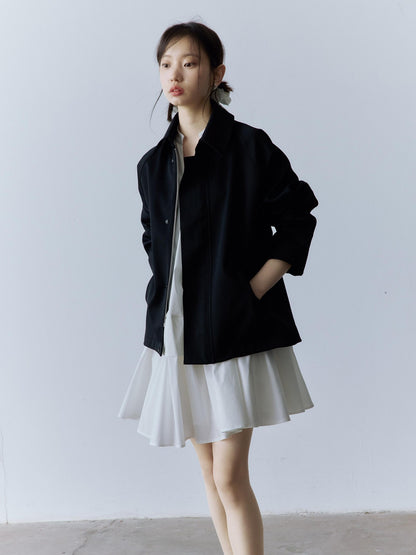 FUSSED Mist White Layered V-neck Women&