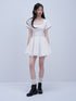 FUSSED_Mist_White_Square_Neck_Spliced_Waist_Women&