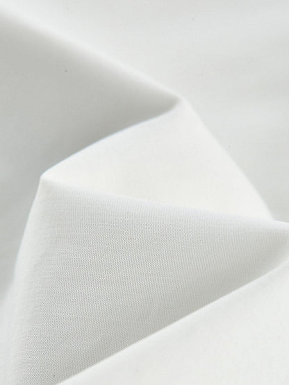 FUSSED Mist White Wool Lace Structured Shirt Collar Women&