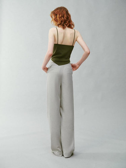 FUSSED Misty Green Asymmetrical Draped Knit Women&