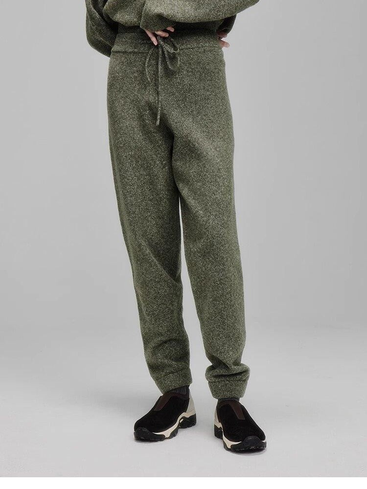 FUSSED Misty Green Double Thread Knit Women&