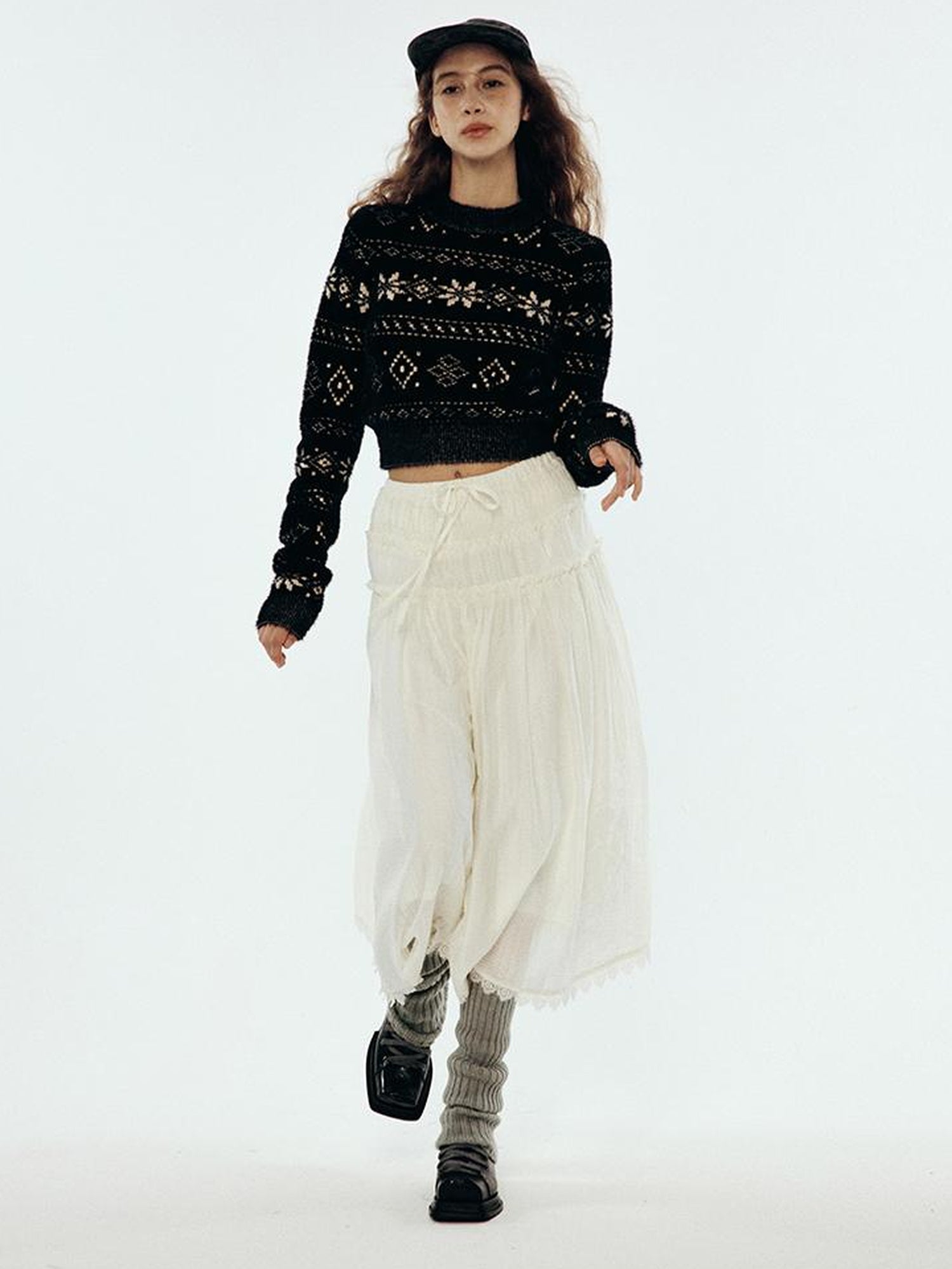 FUSSED Misty Romance Textured Layered Chiffon Maxi Skirt