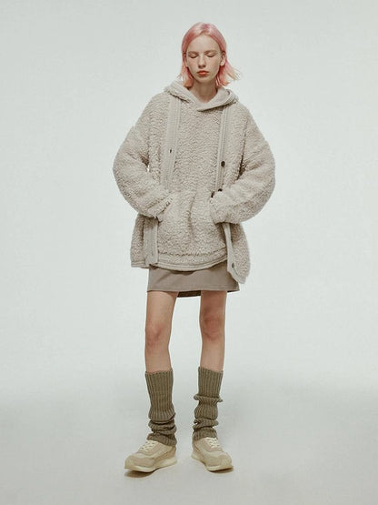 Misty Wool Loop Knit Cardigan V-neck T-shirt Long Sleeve