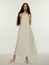 FUSSED_Mohair_Collar_Cotton_Shirred_Dress_With_Lace_Trim_MISSTT