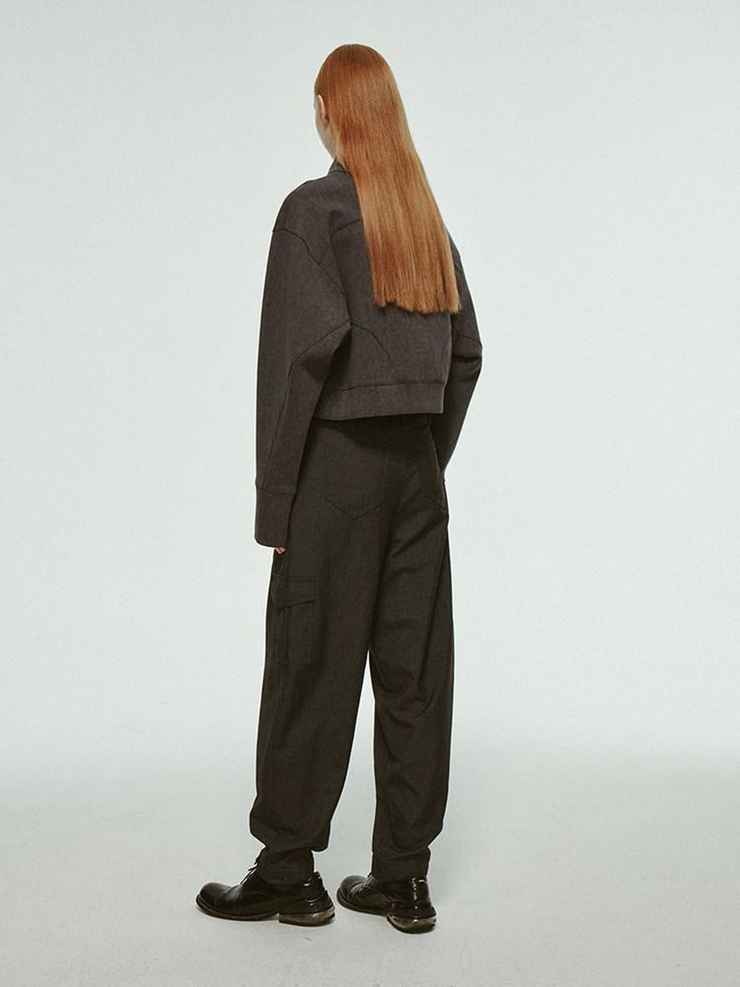 FUSSED Moon Mist Gray Androgynous Cocoon Shape Women&