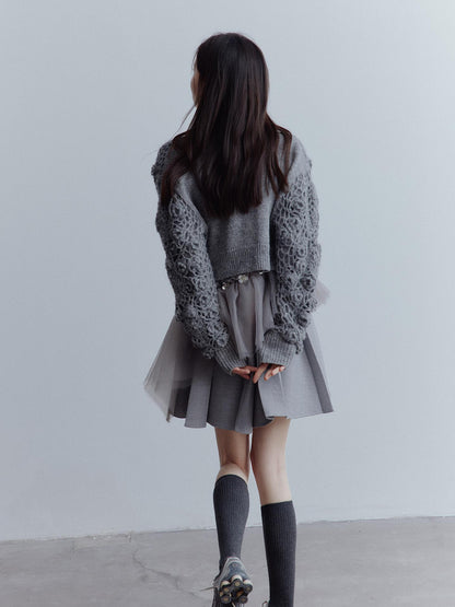FUSSED Moonlit Sprite Deconstructed Pleated Mesh Dress