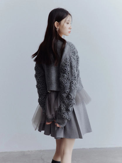 Moonlit Sprite Deconstructed Pleated Mesh Dress