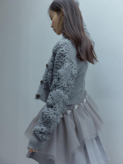 FUSSED Moonlit Sprite Deconstructed Pleated Mesh Dress