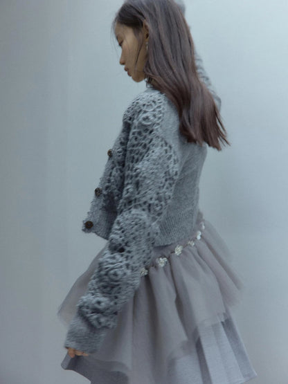 Moonlit Sprite Deconstructed Pleated Mesh Dress