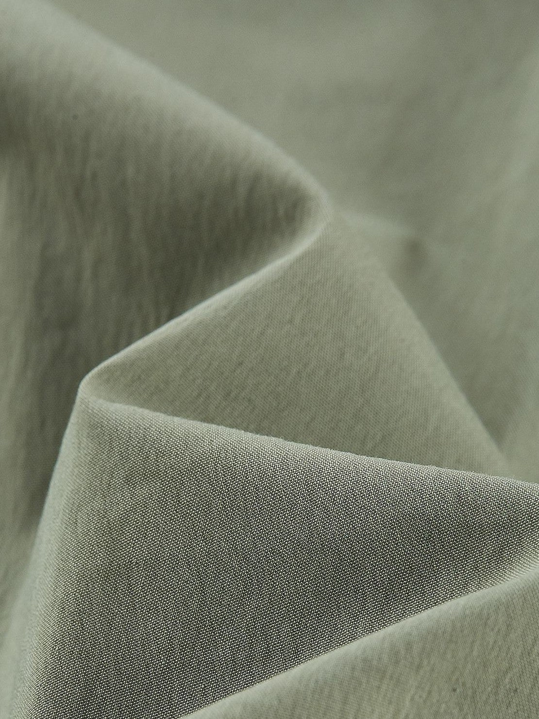 FUSSED Moss Green Asymmetrical Crinkled Pleats Women&