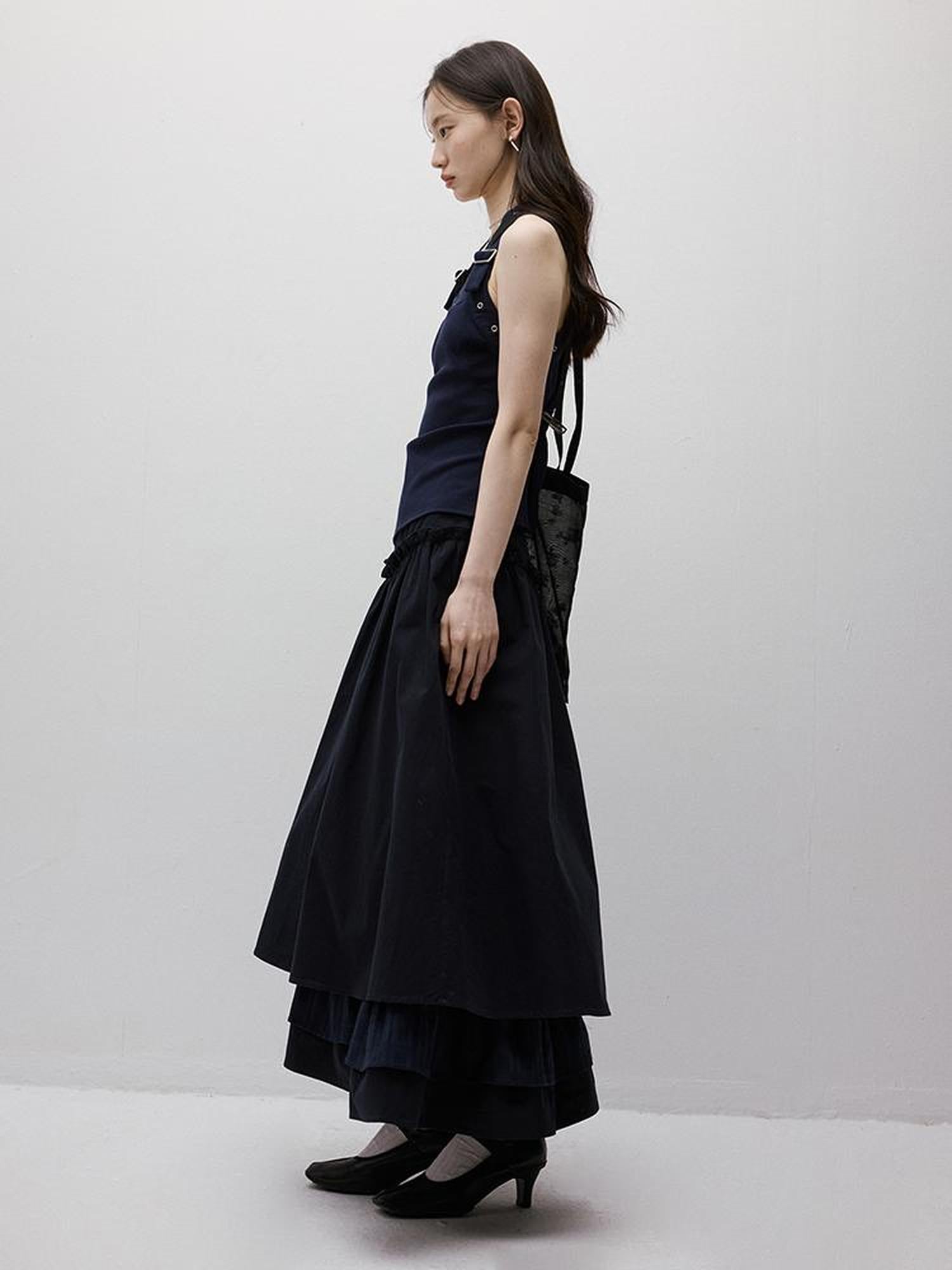 FUSSED Multi Layer Dream Twilight Blue Maxi Skirt