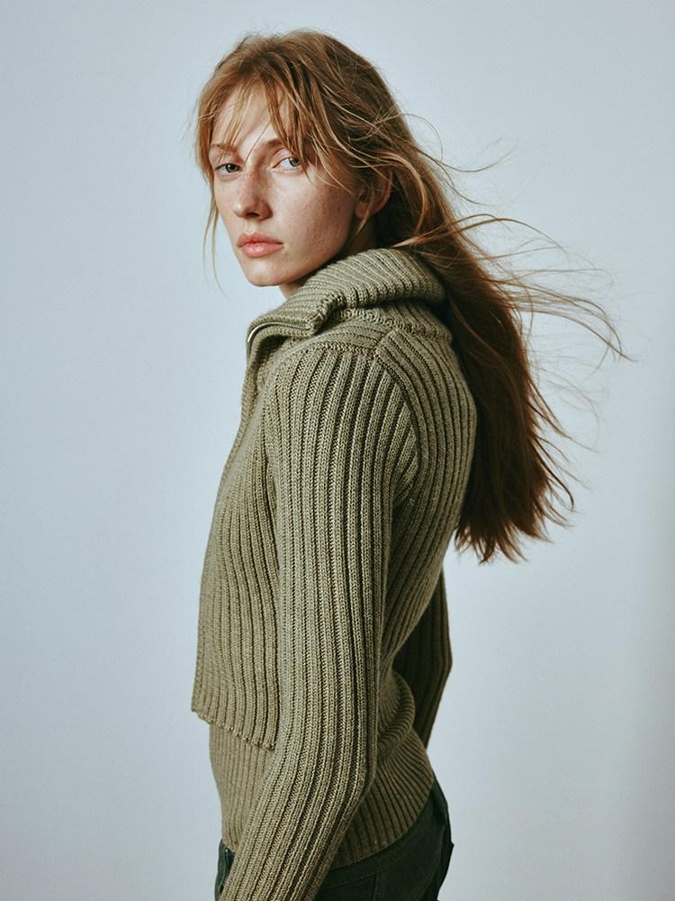 FUSSED Mustard Slim Zip Cropped Vest And Jacket Women&