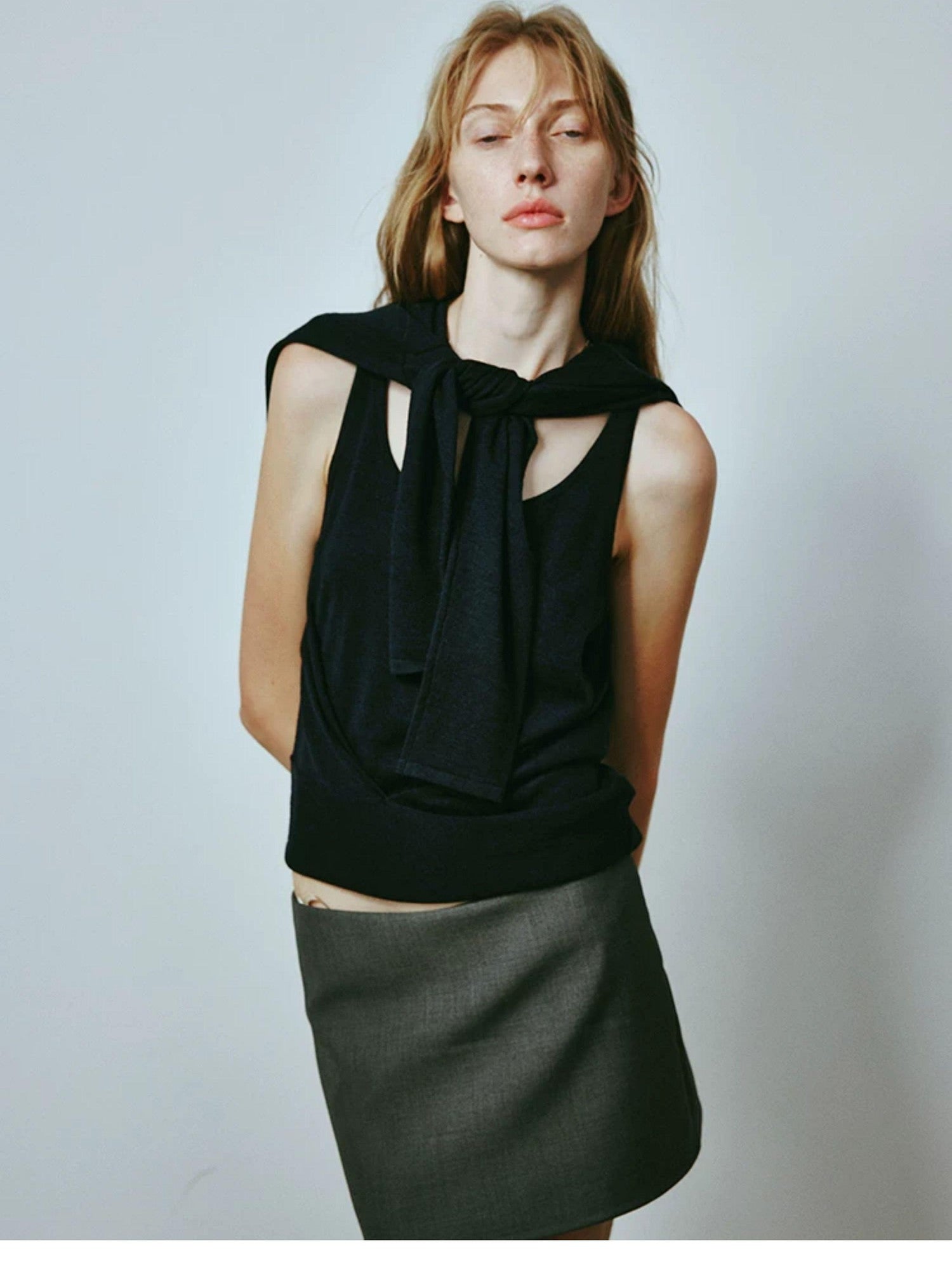 FUSSED Navy Faux Layered Relaxed Women&