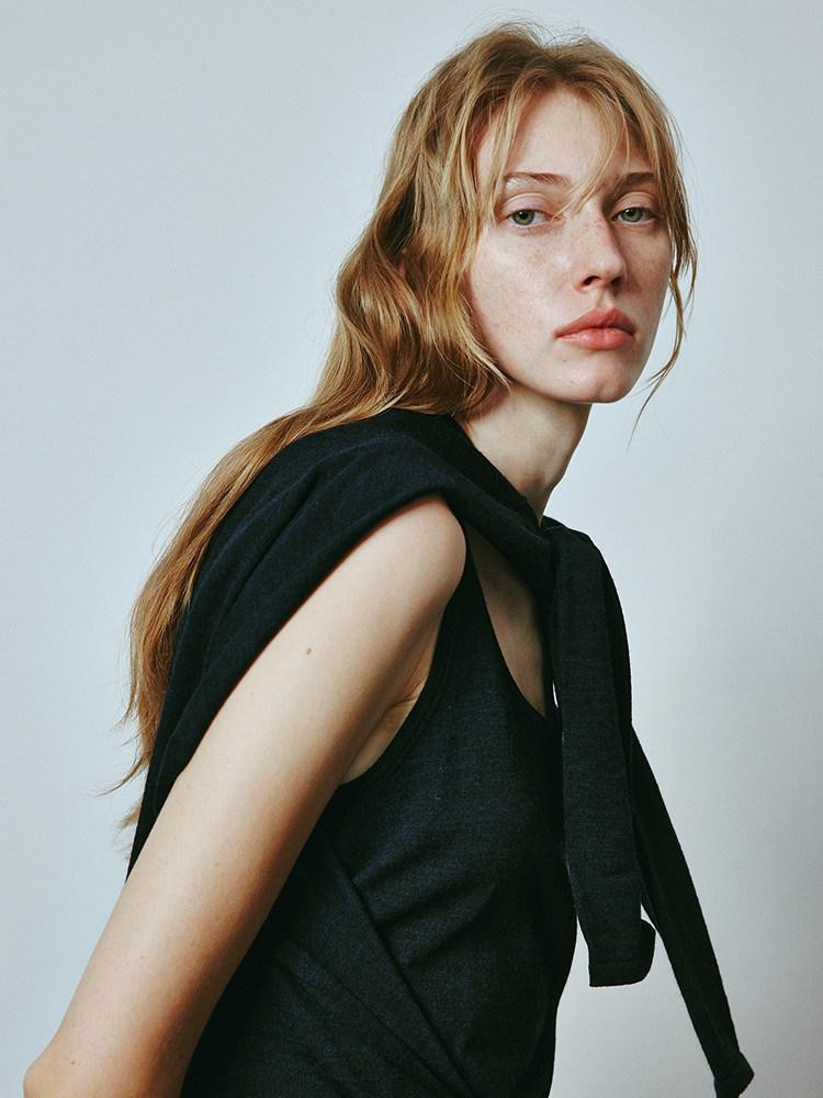 FUSSED Navy Faux Layered Relaxed Women&