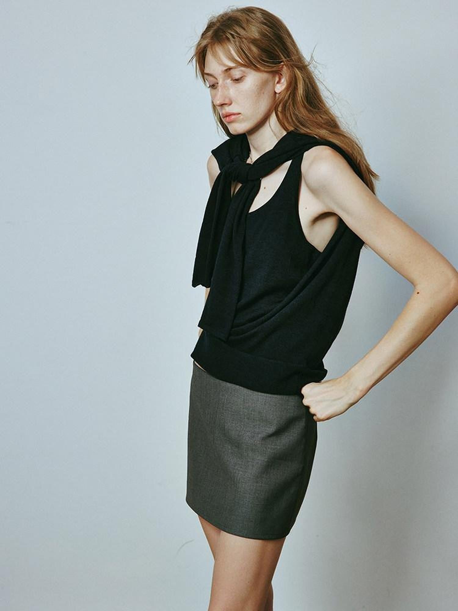 FUSSED Navy Faux Layered Relaxed Women&