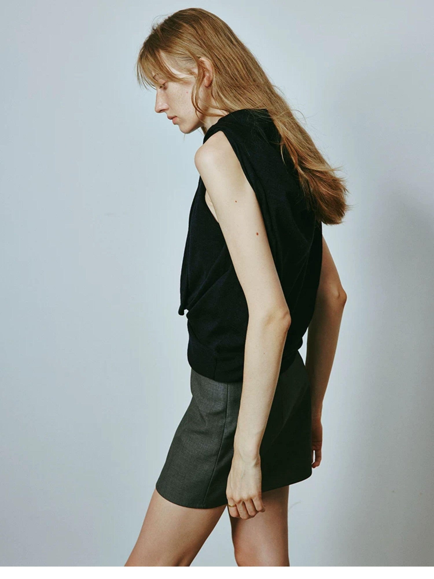 FUSSED Navy Faux Layered Relaxed Women&