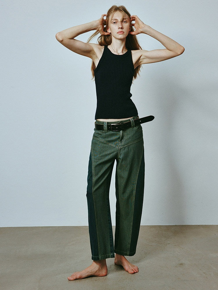FUSSED_Navy_Slim_Fit_Vest_And_Zipper_Cardigan_Women&