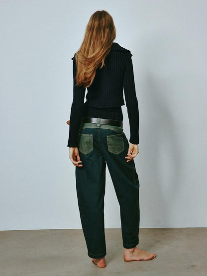 FUSSED Navy Slim Fit Vest And Zipper Cardigan Women&