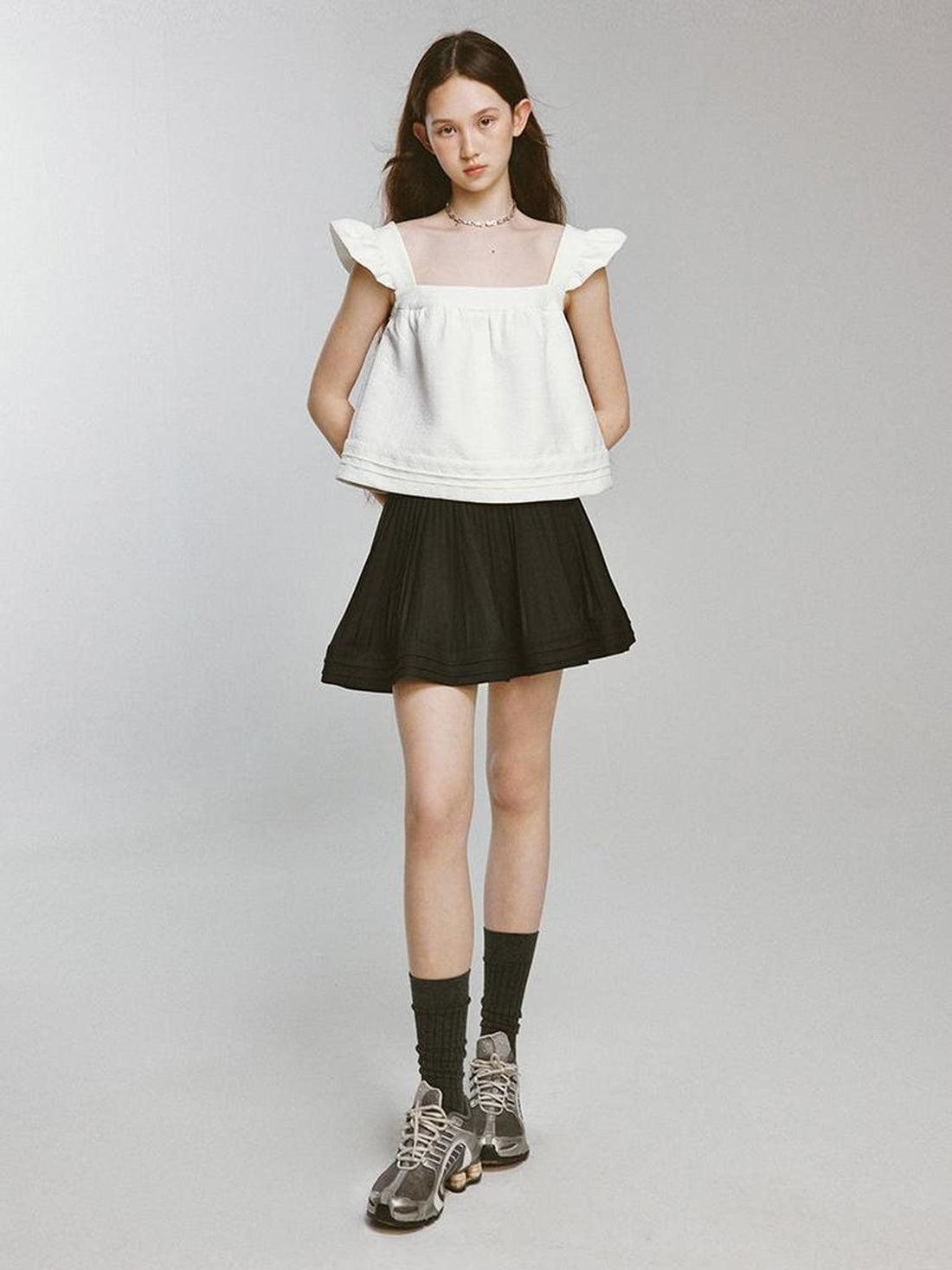 FUSSED Night Elf Tailored Pleated A Line Skirt