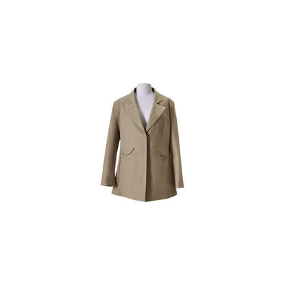 FUSSED_Nude_Brown_Matte_Finish_Wide_Shoulder_Single_Button_Women&