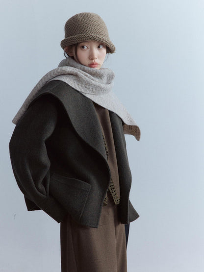 FUSSED Oatmeal Heavy Twisted Cable Patchwork Women&