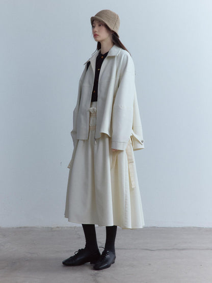 FUSSED Oatmeal White 3d Structured Patchwork Women&
