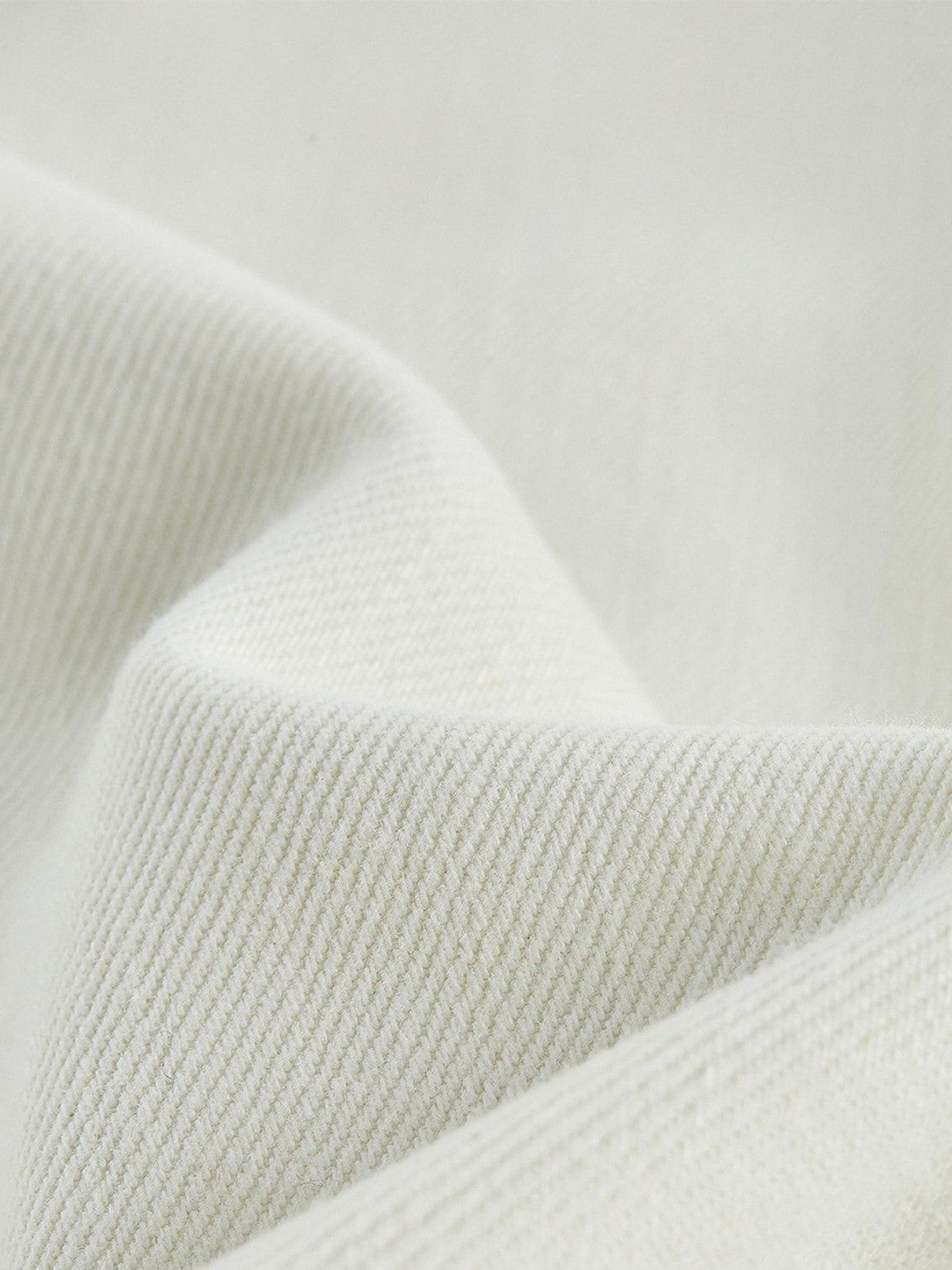 FUSSED Oatmeal White Heavy Ruching Lace Insert Women&