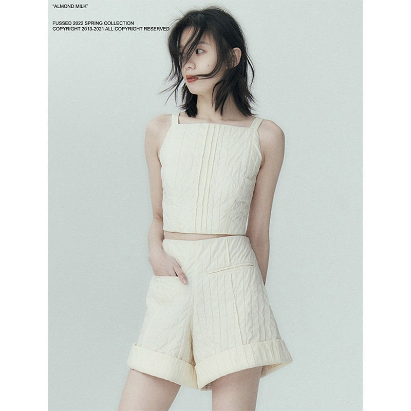 FUSSED_Off_White_Pleated_Texture_Women&