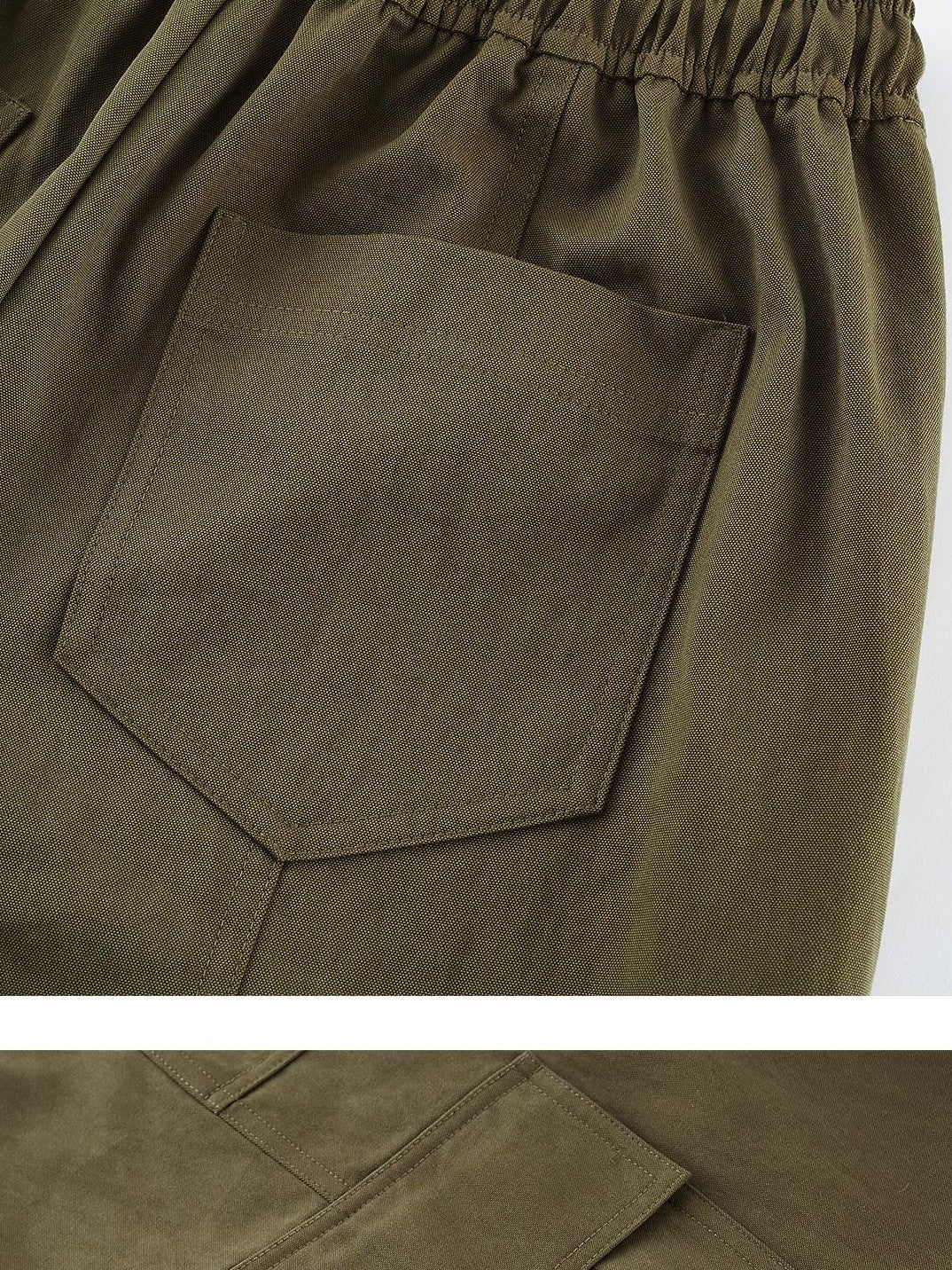 FUSSED Olive Structured Wide Leg Pocket Women&
