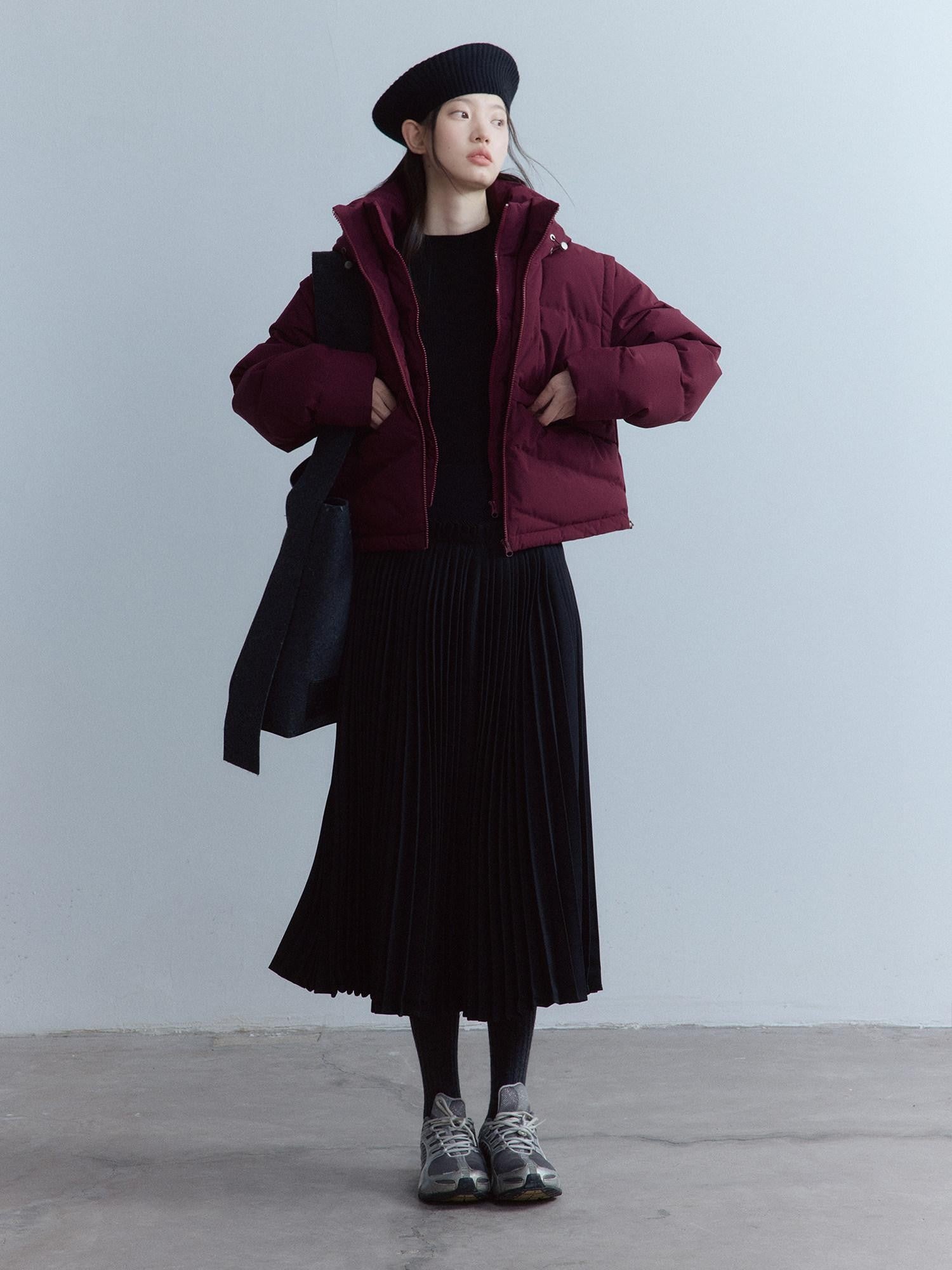 FUSSED Origami Raised Pleats Panelled Mixed Fabric Women&
