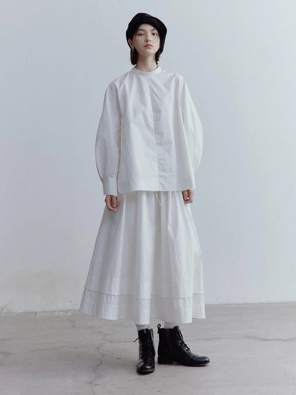 Oversized Cut Out Sleeve Cotton Shirt