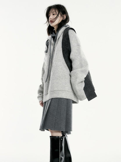 FUSSED Oversized Open Knit Wool Blend Women&