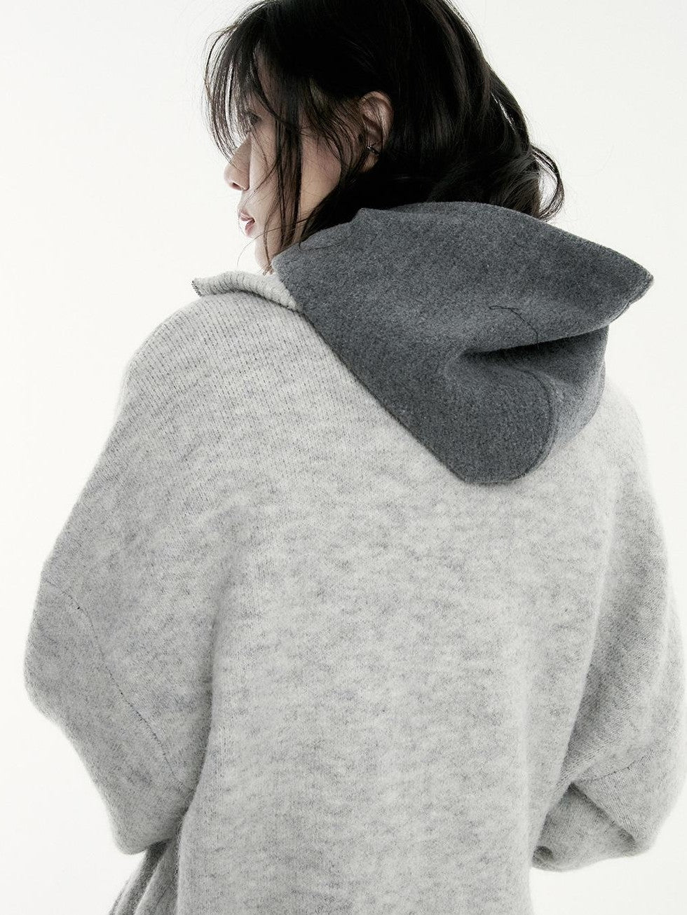 FUSSED Oversized Open Knit Wool Blend Women&