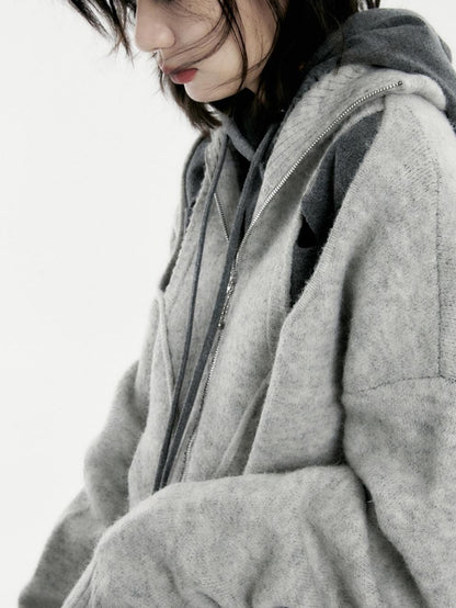 FUSSED Oversized Open Knit Wool Blend Women&