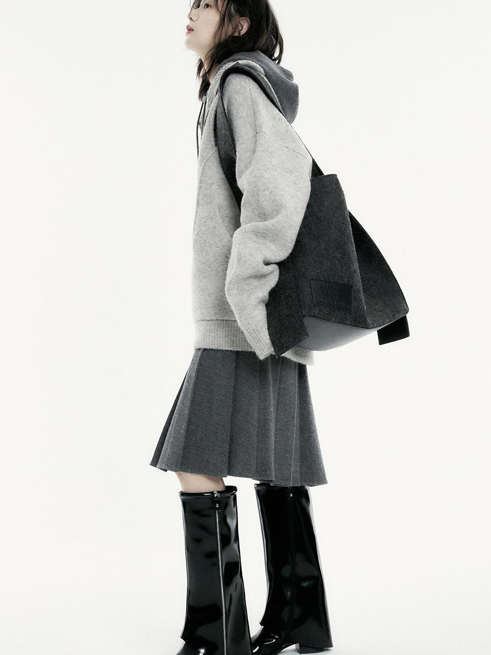 FUSSED Oversized Open Knit Wool Blend Women&