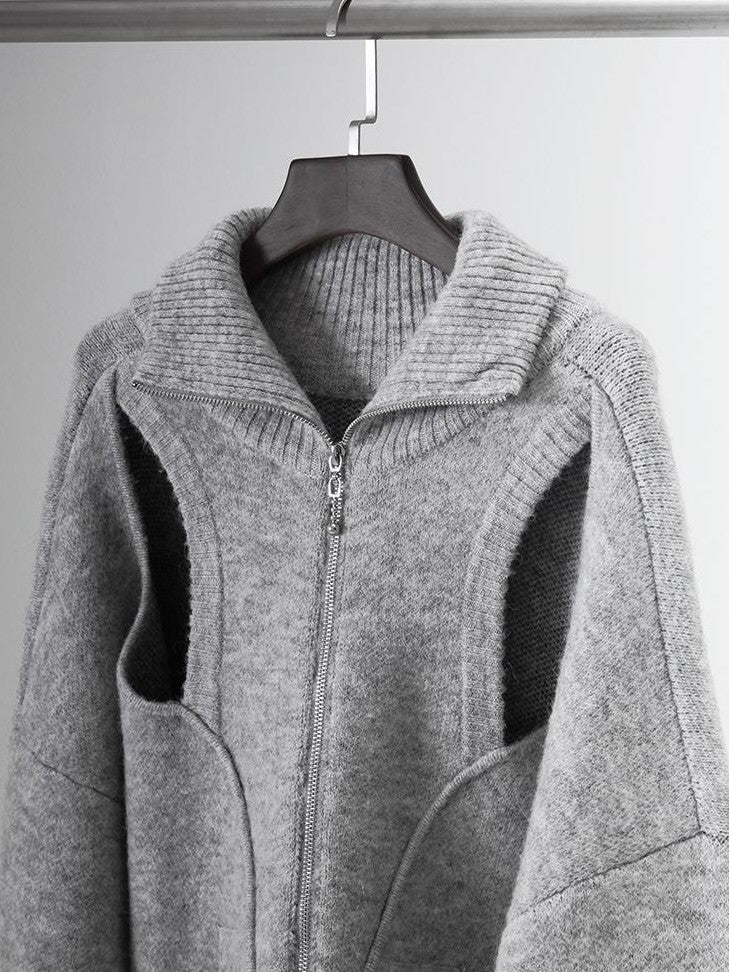 FUSSED Oversized Open Knit Wool Blend Women&