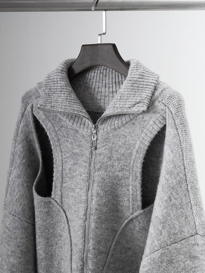 FUSSED Oversized Open Knit Wool Blend Women&