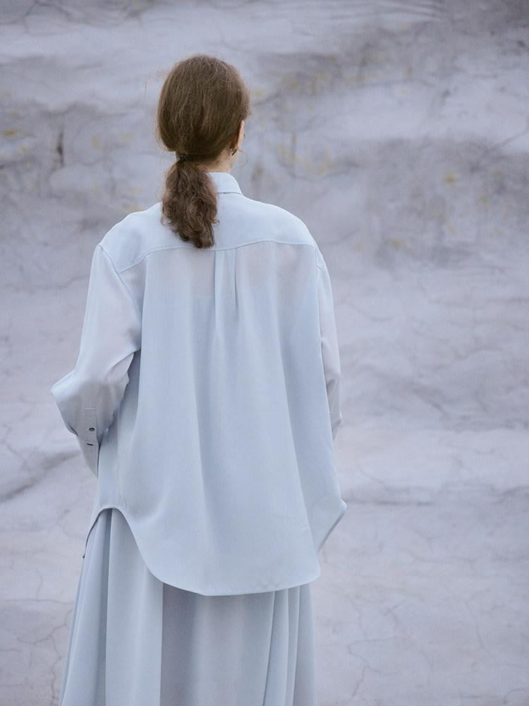 FUSSED Oversized Sun Protective Turn Down Collar Women&