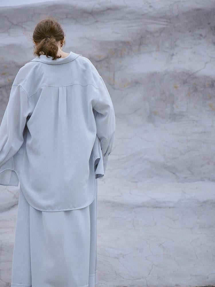 FUSSED Oversized Sun Protective Turn Down Collar Women&