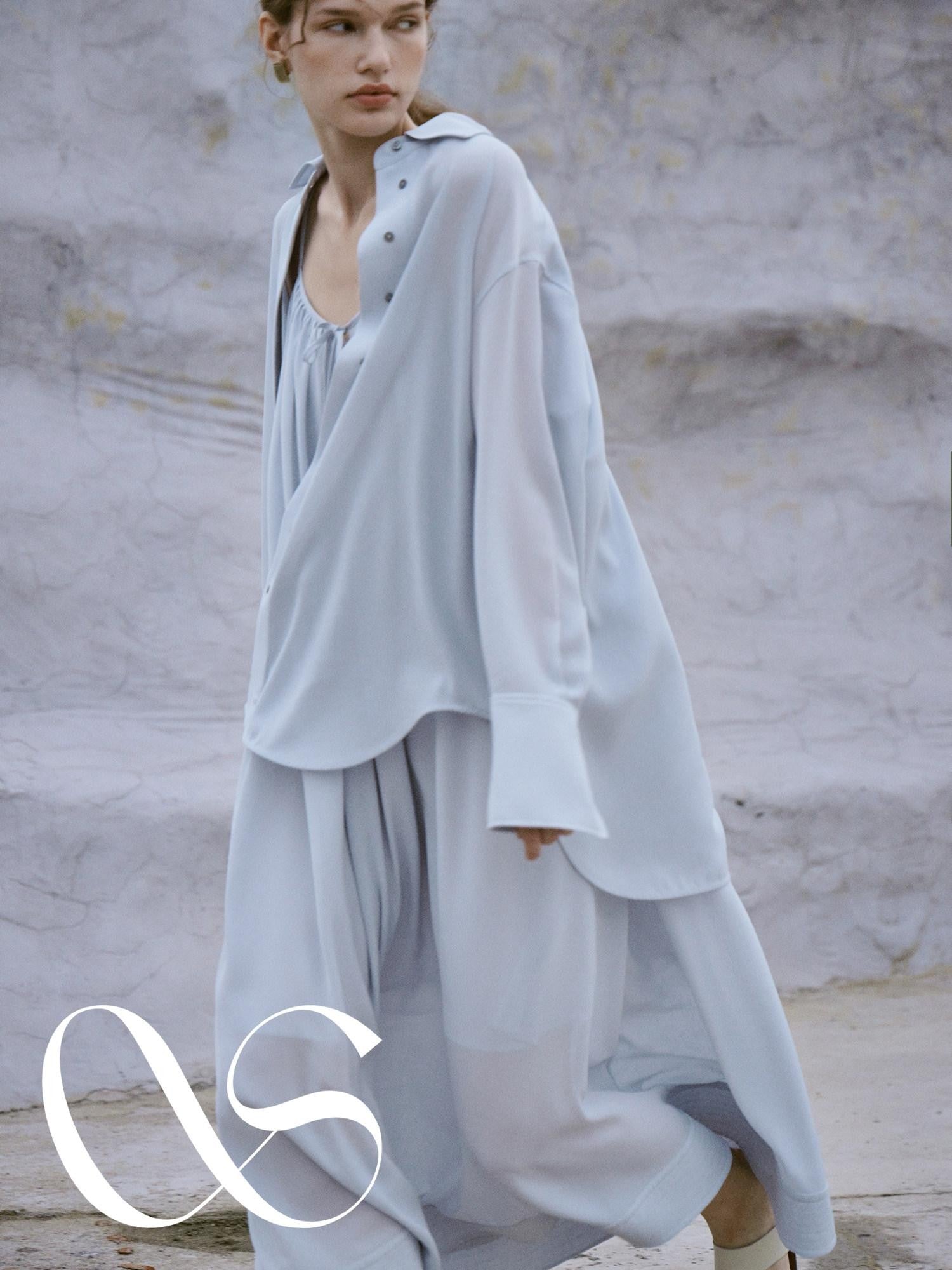 FUSSED Oversized Sun Protective Turn Down Collar Women&