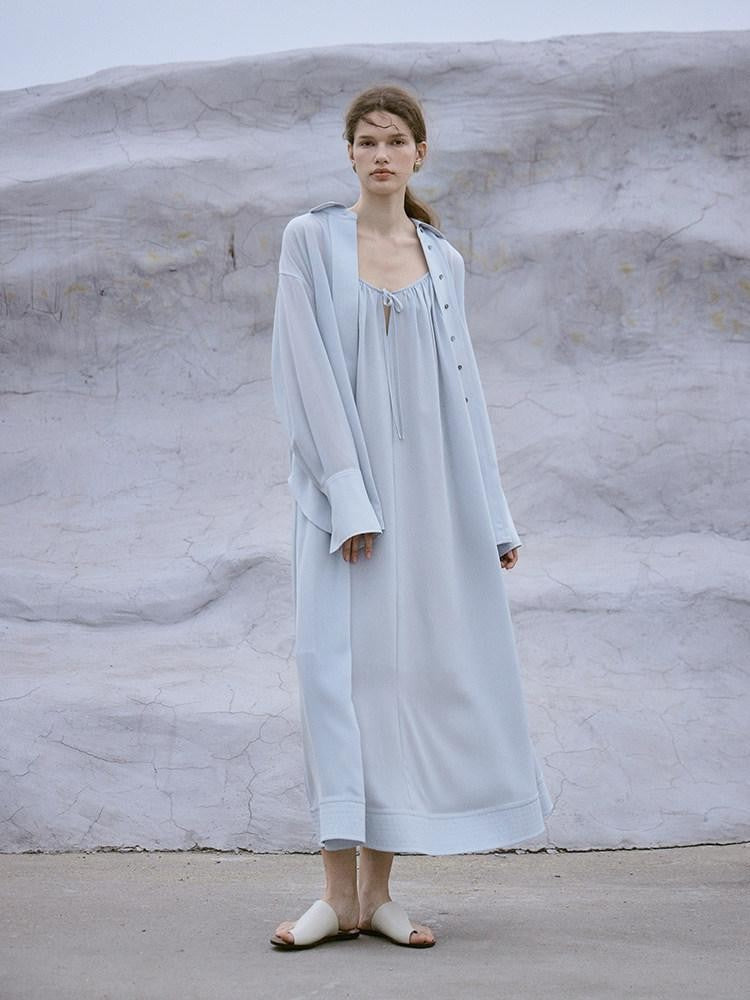 FUSSED Oversized Sun Protective Turn Down Collar Women&