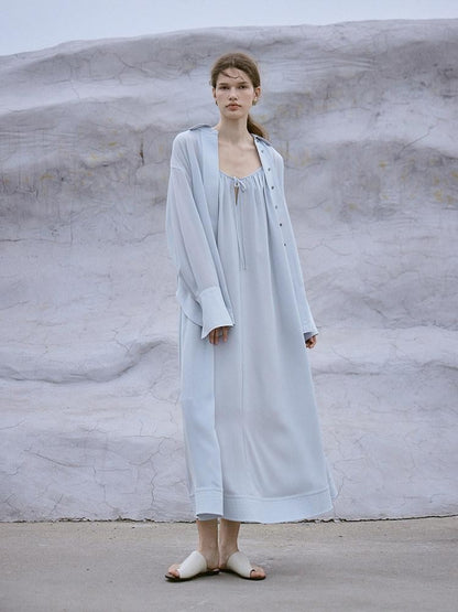 FUSSED Oversized Sun Protective Turn Down Collar Women&