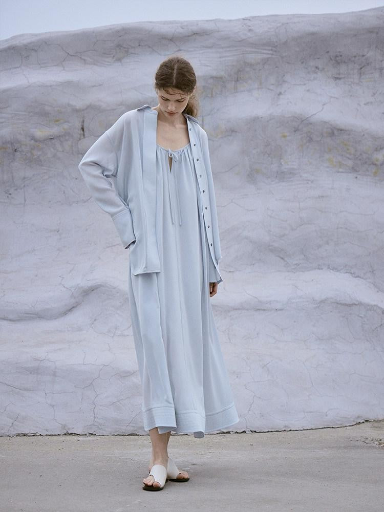 FUSSED Oversized Sun Protective Turn Down Collar Women&