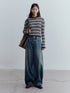 FUSSED_Piano_Key_Ribbed_Ingot_Blue_White_Striped_Women&