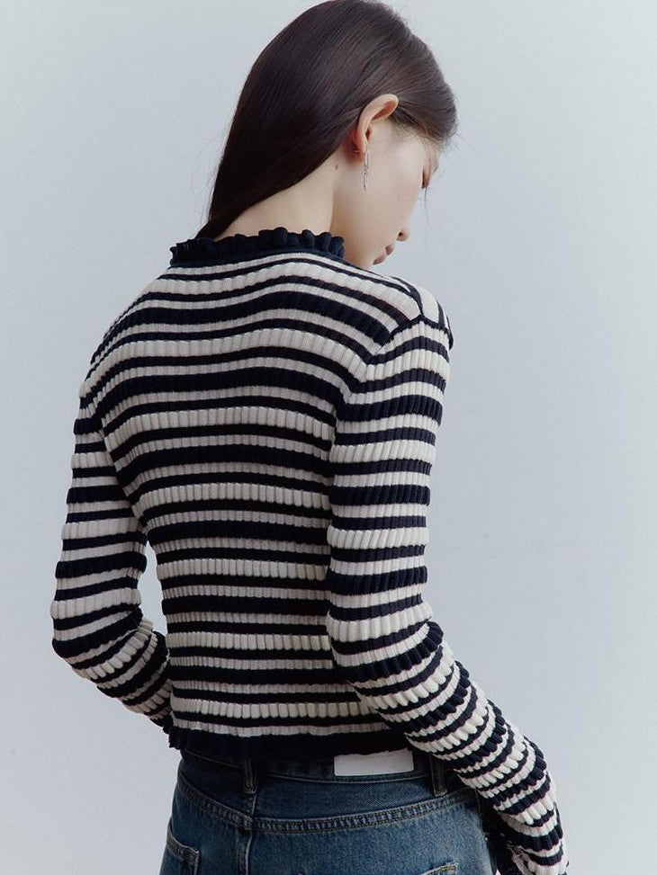 FUSSED Piano Key Ribbed Ingot Blue White Striped Women&