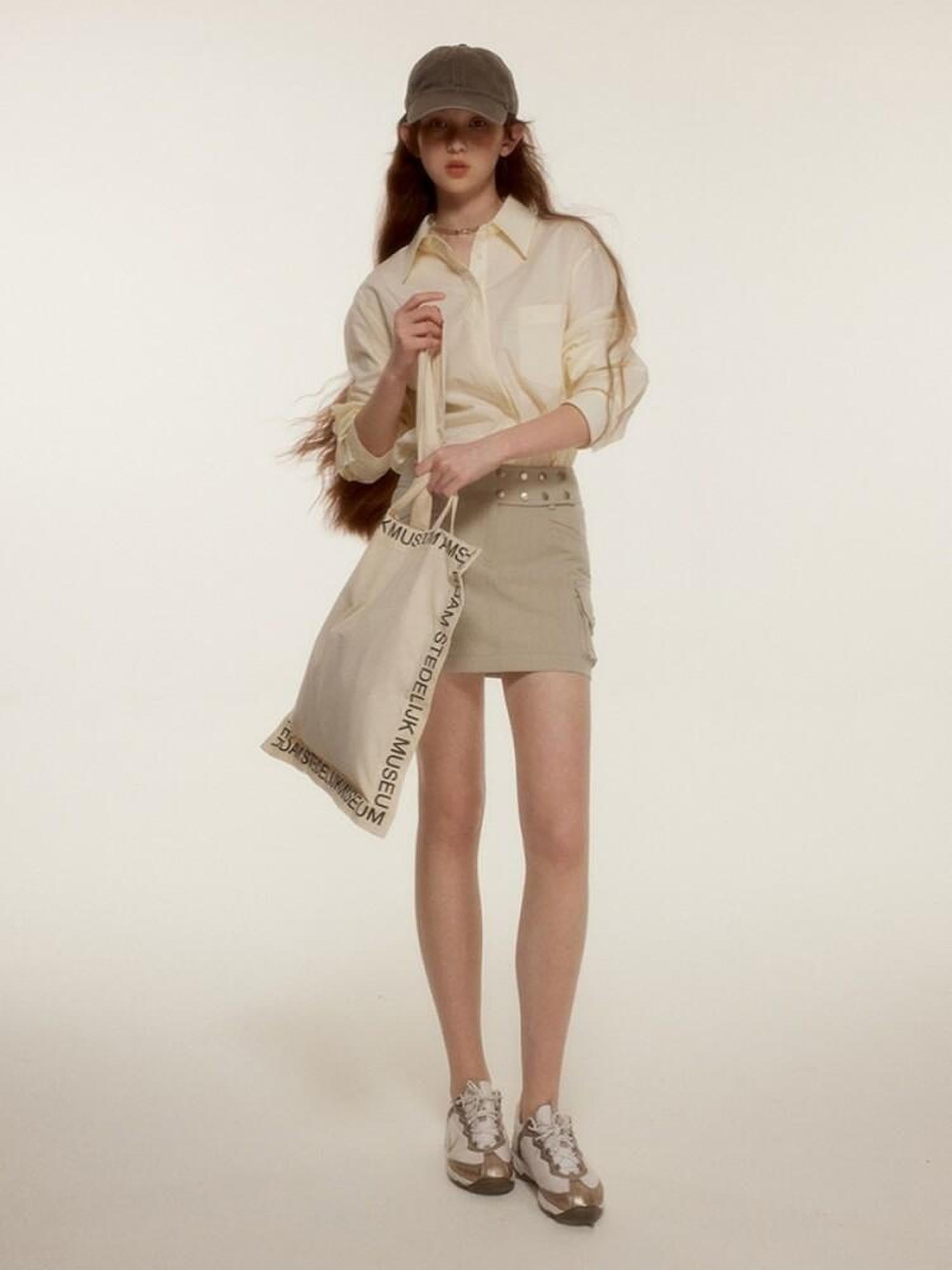 FUSSED Pine Gray Utility Tailored Pocket H Silhouette Anti Exposure Women&