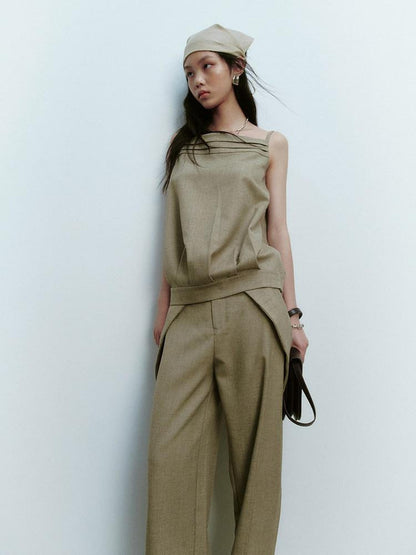 FUSSED Pine Green Layered Splice Deconstructed Women&