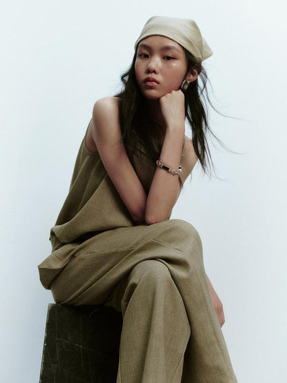 FUSSED Pine Green Layered Splice Deconstructed Women&